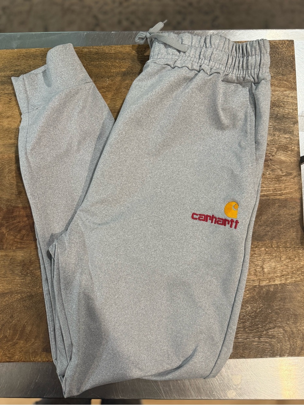 Carhartt Men's Loose Fit Gray Jogger Sweatpants with Logo